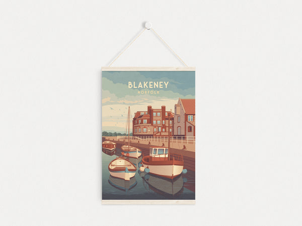 Blakeney Norfolk Seaside Travel Poster