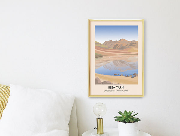 Blea Tarn Lake District Travel Poster