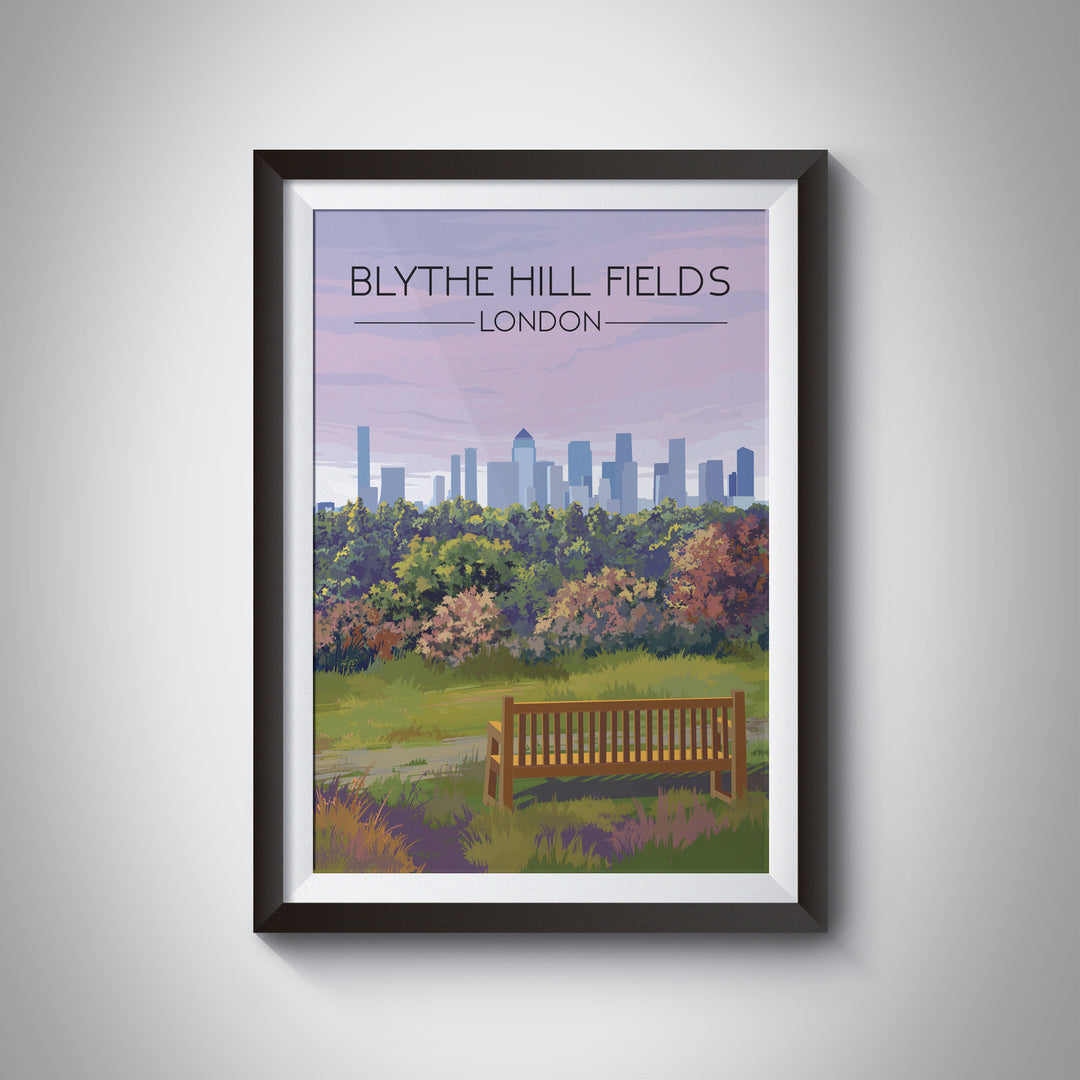 Blythe Hill Fields London Park Travel Poster