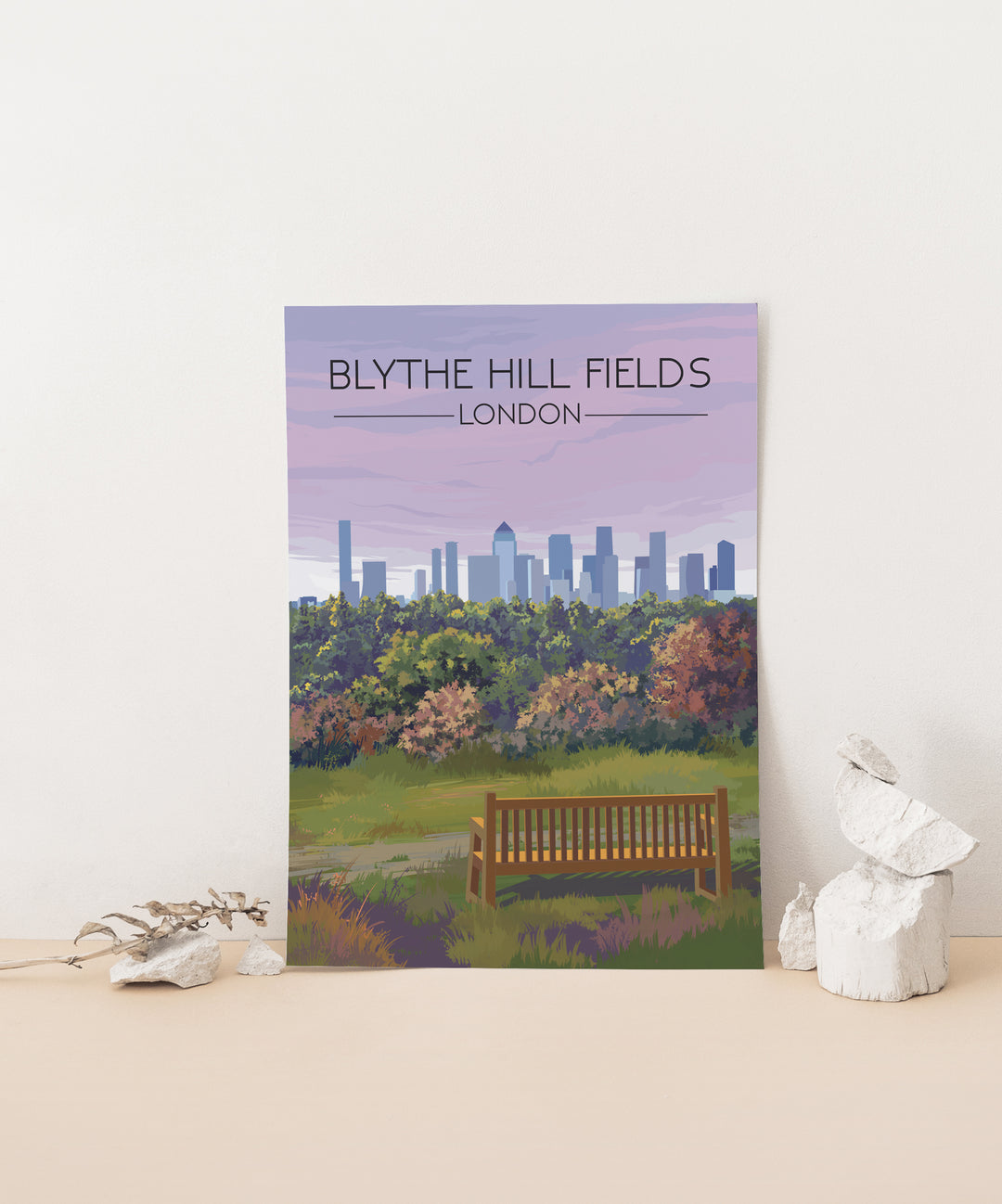 Blythe Hill Fields London Park Travel Poster