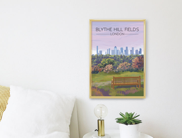 Blythe Hill Fields London Park Travel Poster