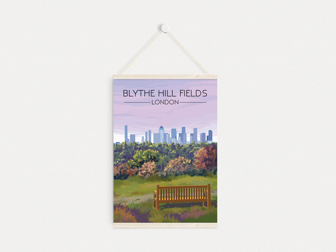 Blythe Hill Fields London Park Travel Poster