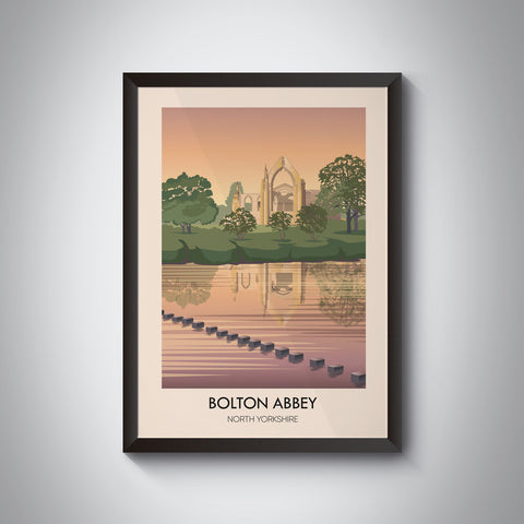 Bolton Abbey  North Yorkshire Travel Poster