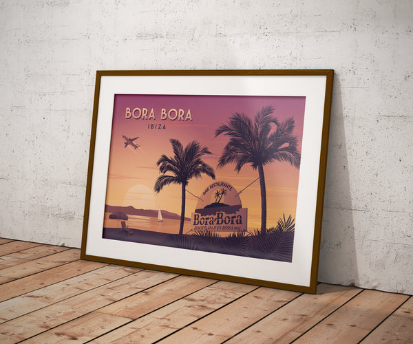 Bora Bora Nightclub Ibiza Travel Poster