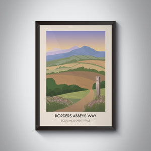 Borders Abbeys Way Scotland's Great Trails Poster