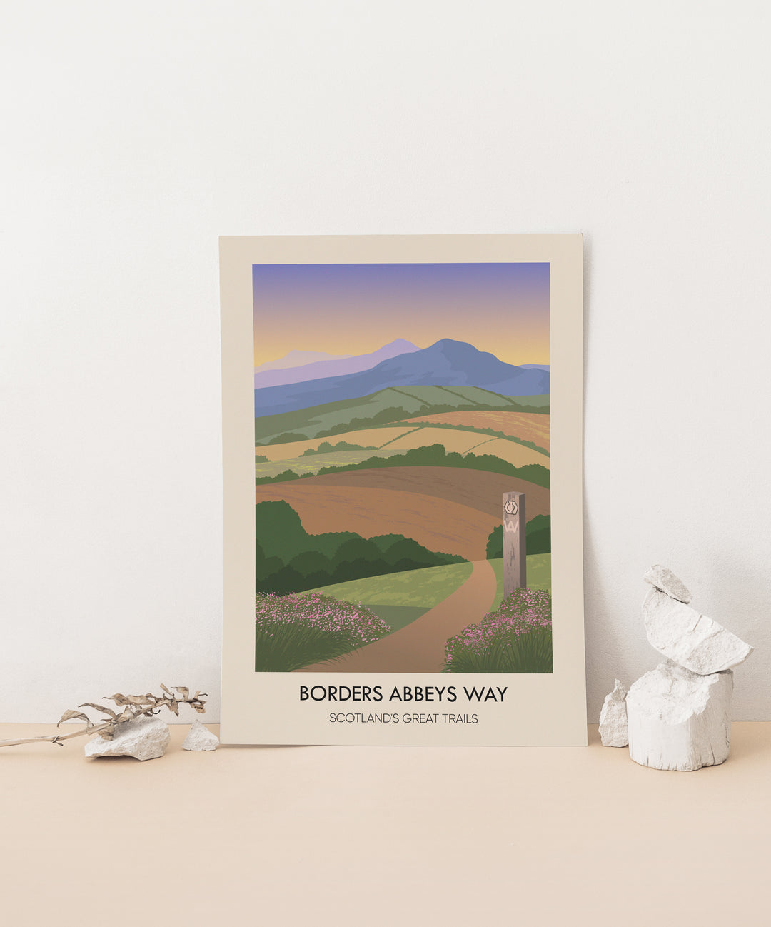 Borders Abbeys Way Scotland's Great Trails Poster