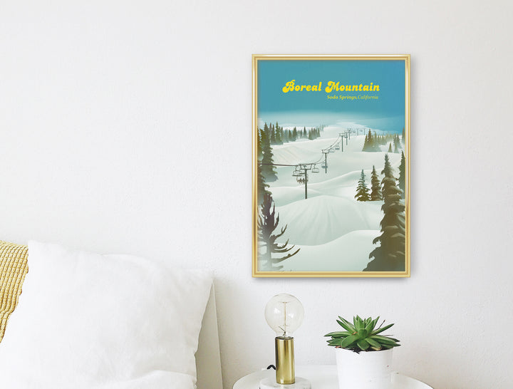 Boreal Mountain Ski Resort Travel Poster