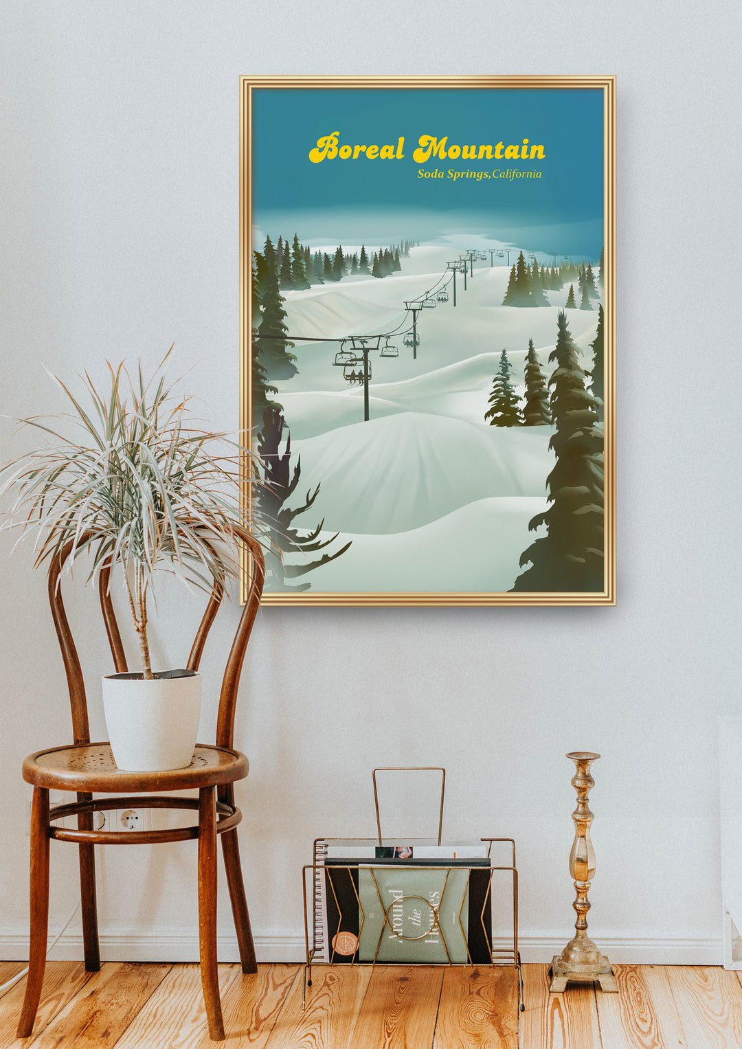 Boreal Mountain Ski Resort Travel Poster