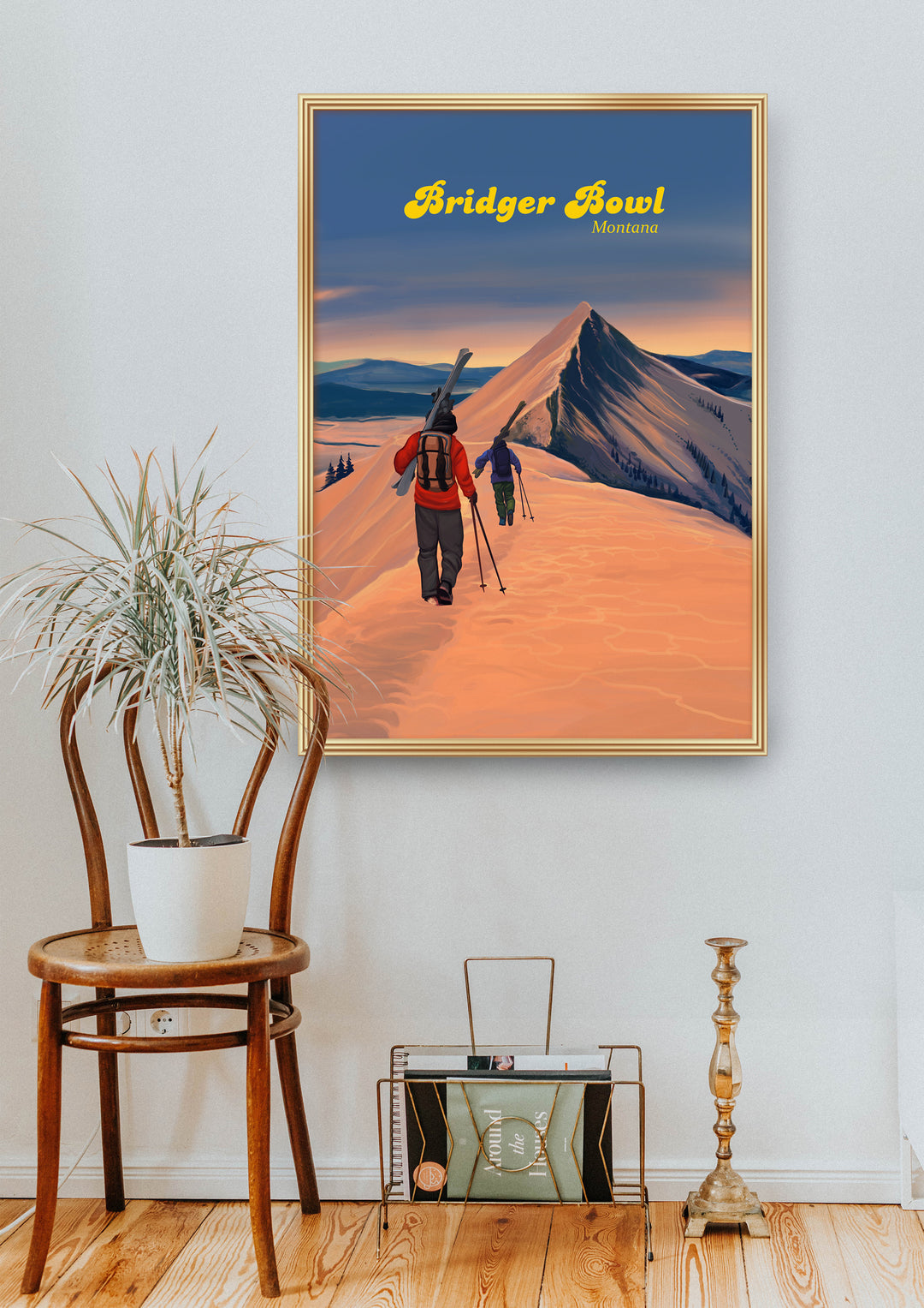 Bridger Bowl Montana Ski Resort Travel Poster