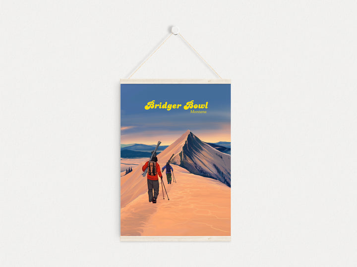 Bridger Bowl Montana Ski Resort Travel Poster