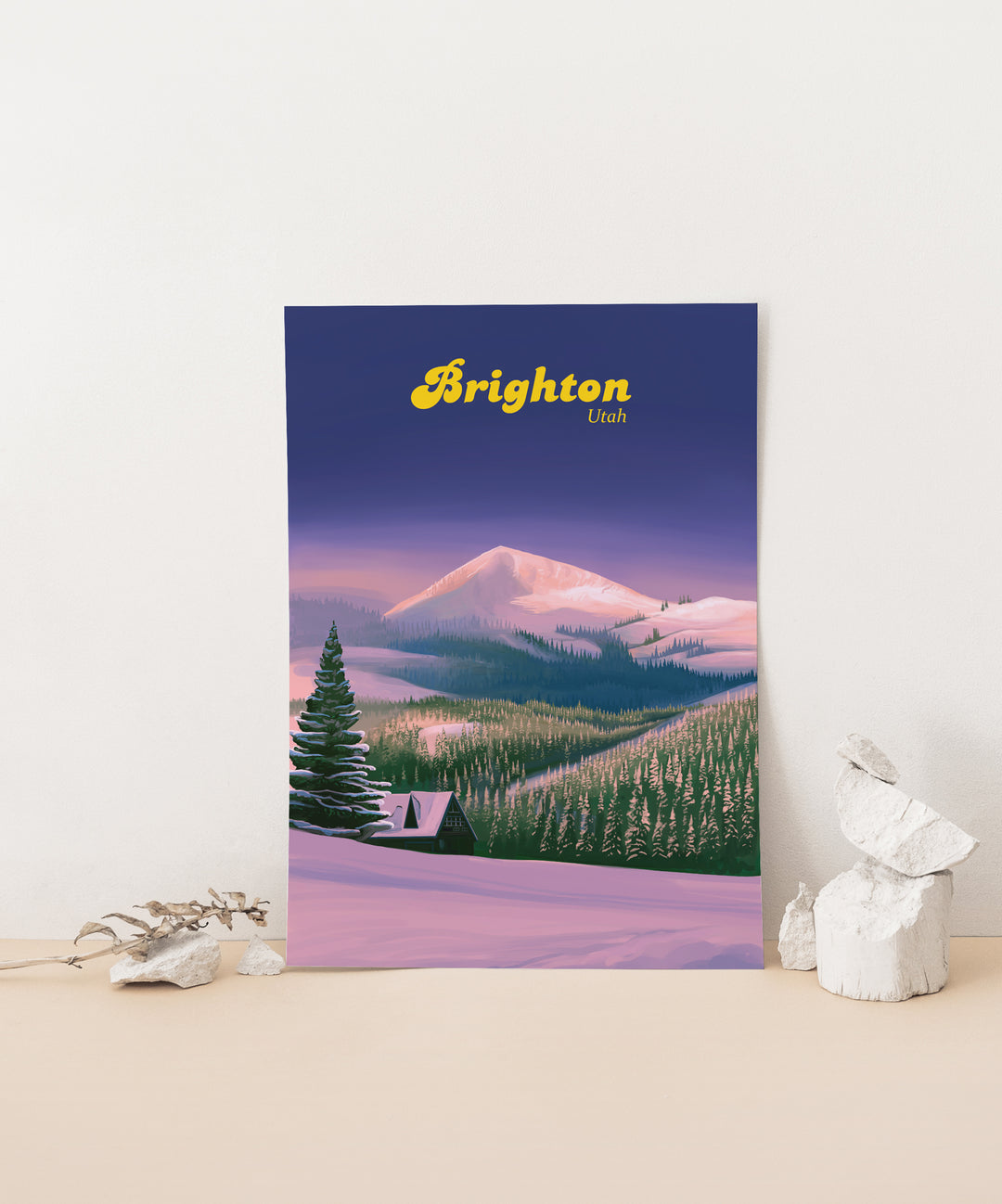 Brighton Utah Ski Resort Travel Poster