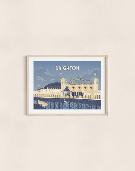 Brighton Seaside Travel Poster