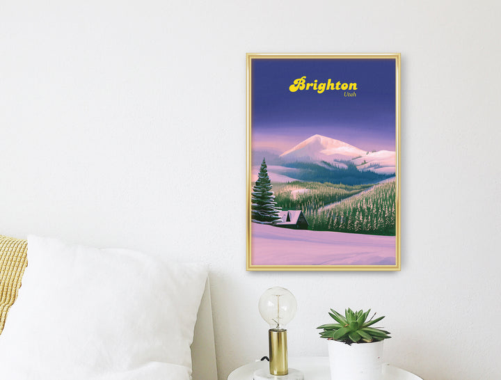 Brighton Utah Ski Resort Travel Poster