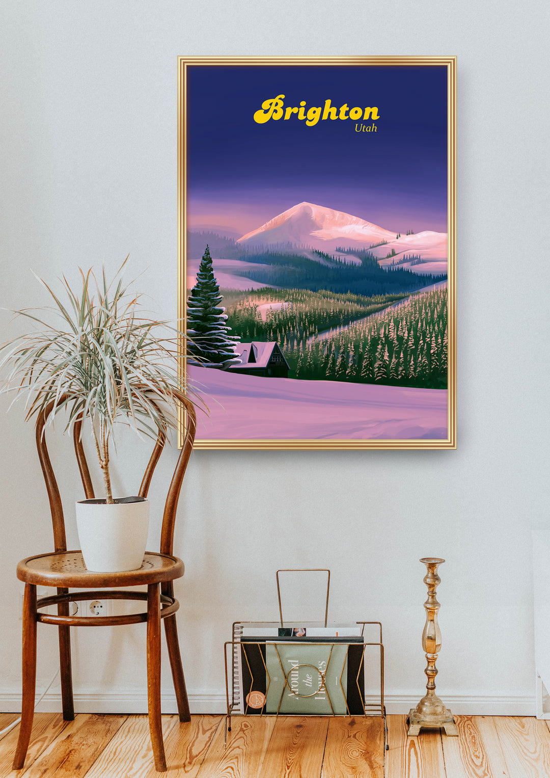 Brighton Utah Ski Resort Travel Poster