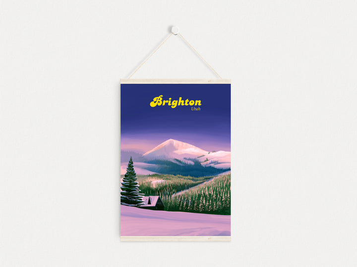 Brighton Utah Ski Resort Travel Poster