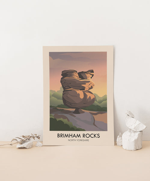 Brimham Rocks AONB Travel Poster