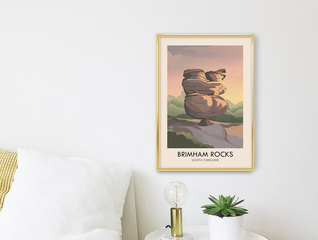 Brimham Rocks AONB Travel Poster