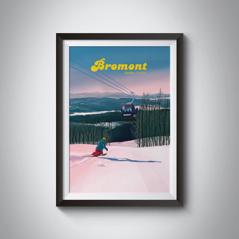Bromont Canada Ski Resort Travel Poster