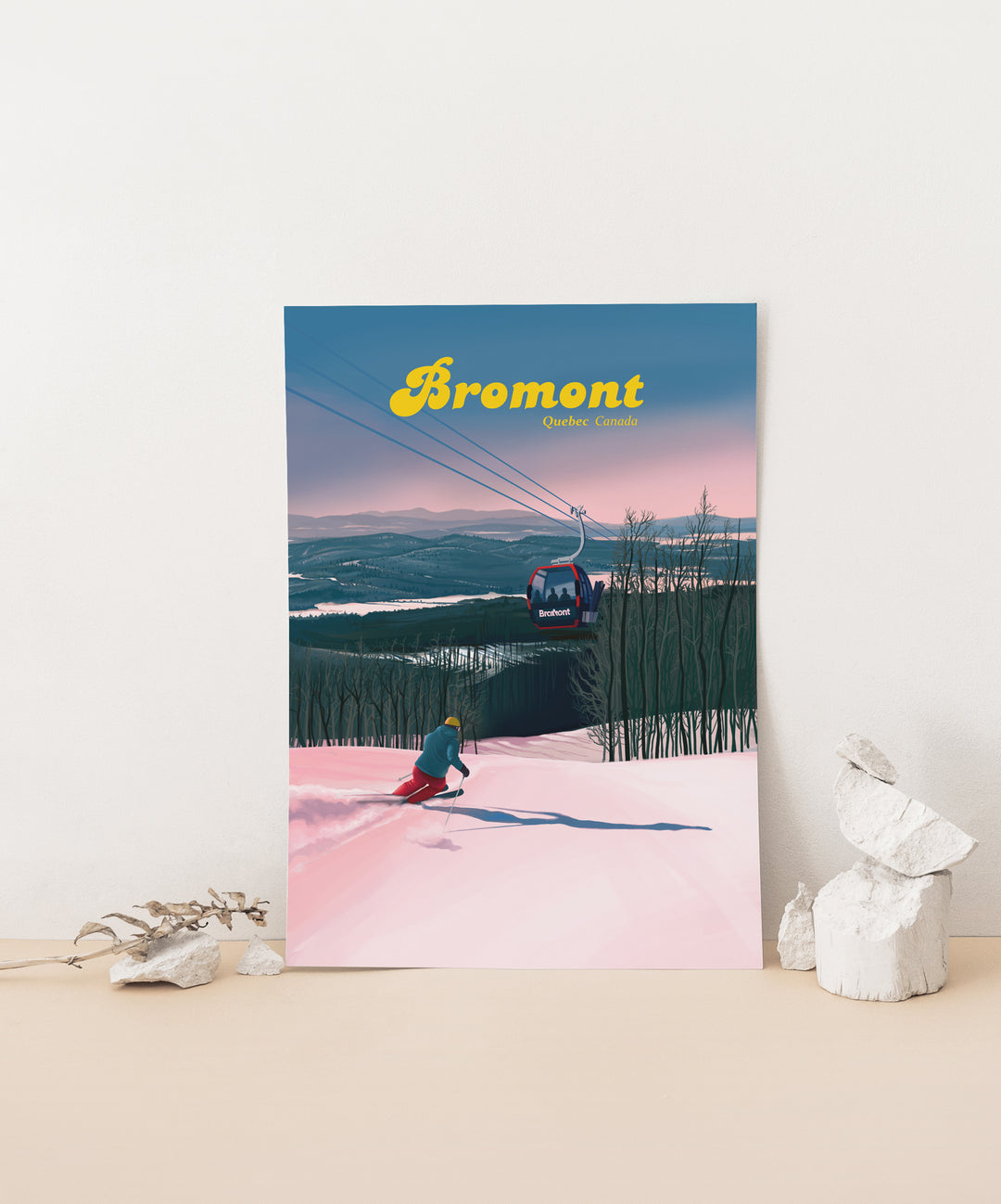 Bromont Canada Ski Resort Travel Poster