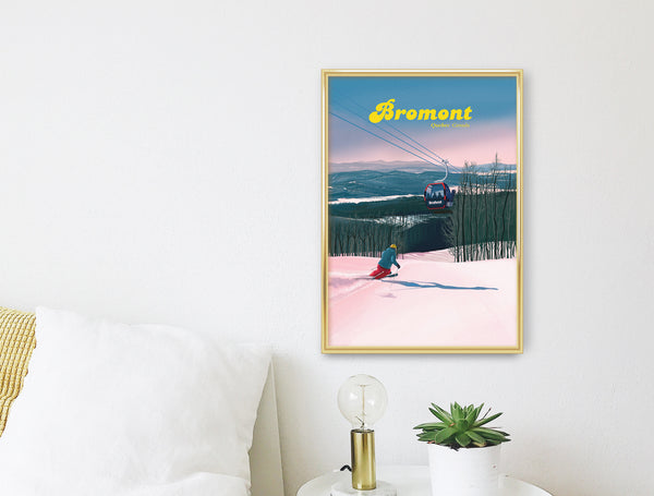 Bromont Canada Ski Resort Travel Poster
