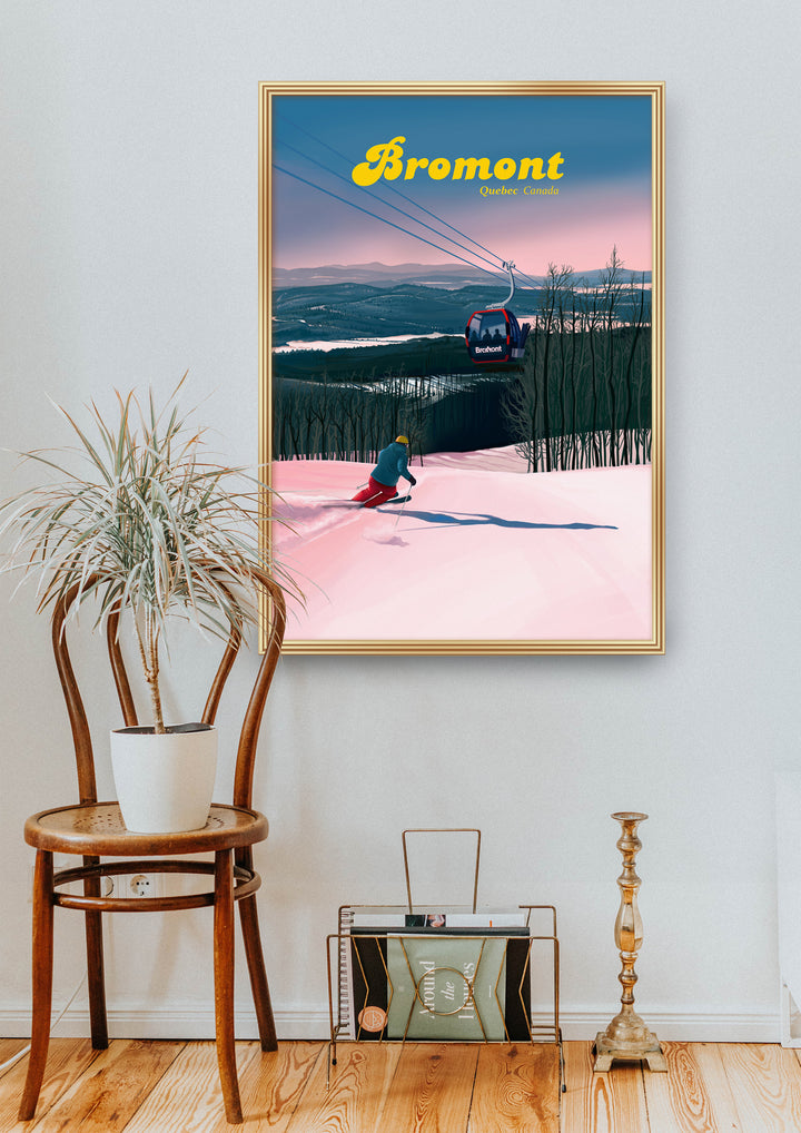 Bromont Canada Ski Resort Travel Poster