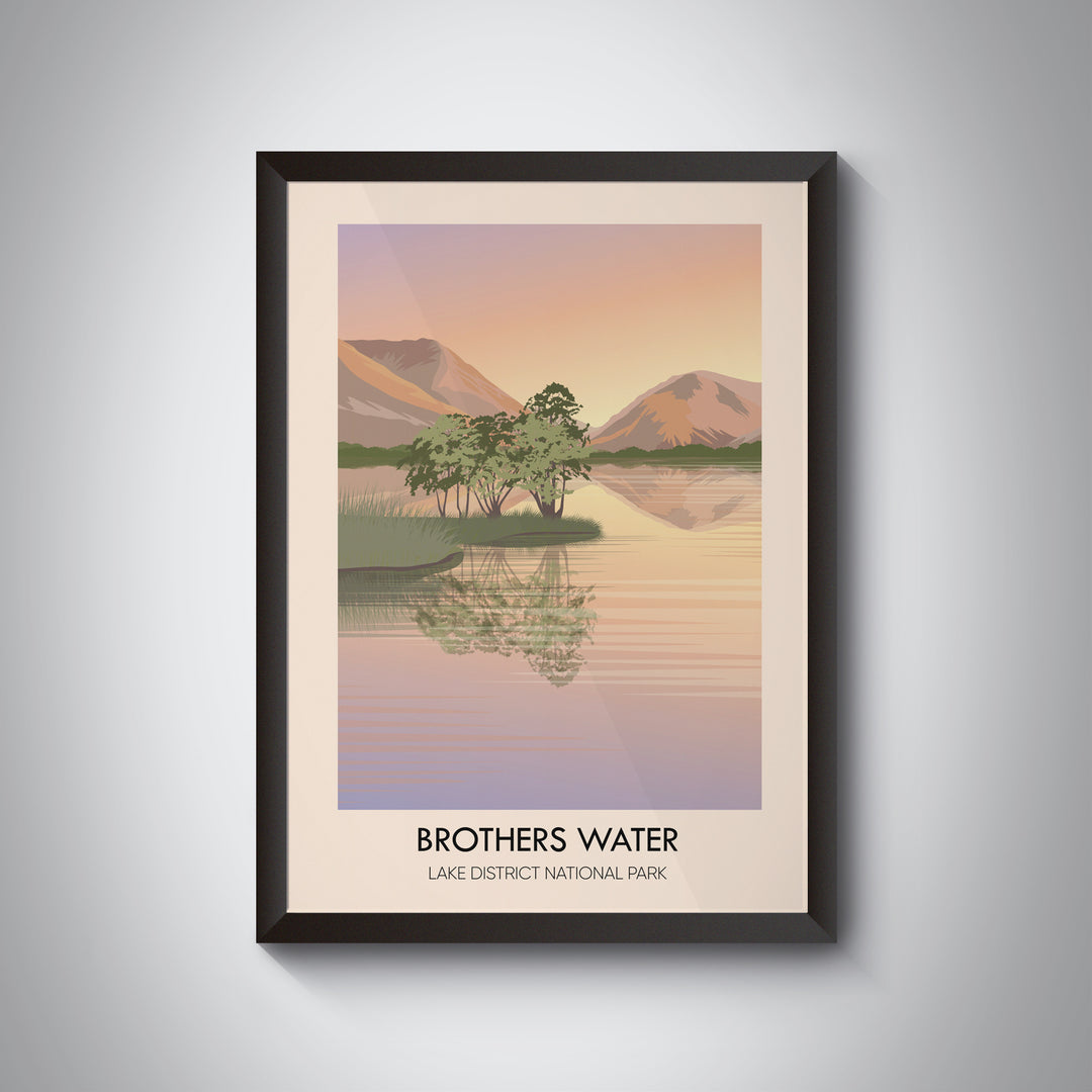 Brothers Water Lake District Travel Poster