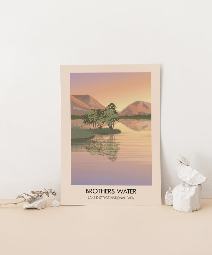 Brothers Water Lake District Travel Poster