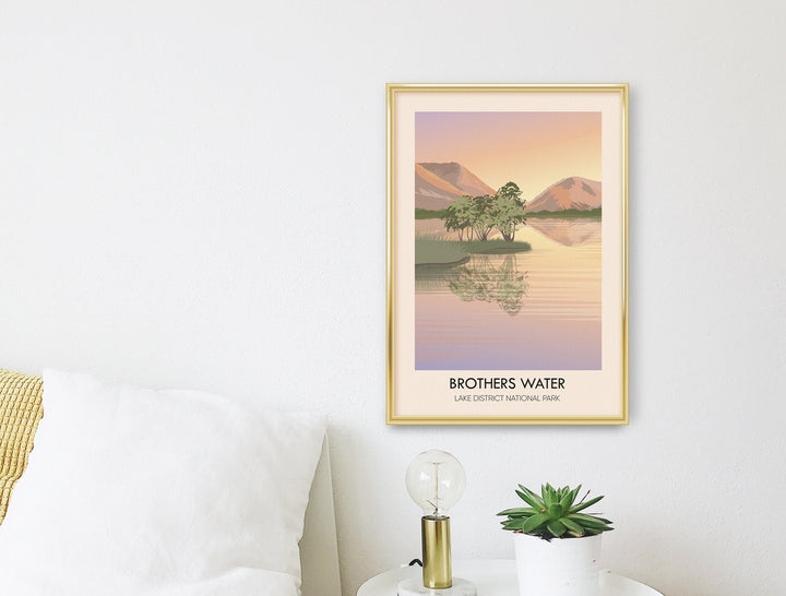 Brothers Water Lake District Travel Poster