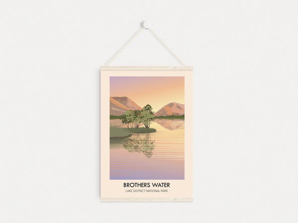 Brothers Water Lake District Travel Poster