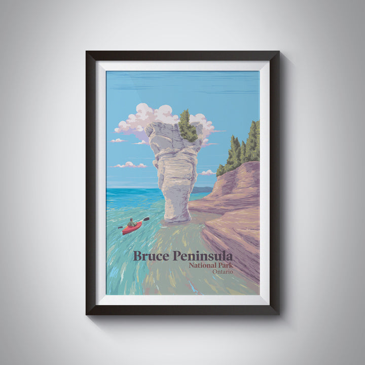 Bruce Peninsula National Park Ontario Canada Travel Poster