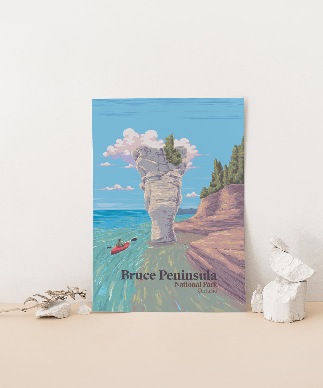 Bruce Peninsula National Park Ontario Canada Travel Poster