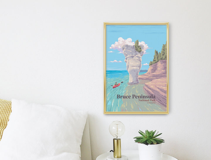 Bruce Peninsula National Park Ontario Canada Travel Poster