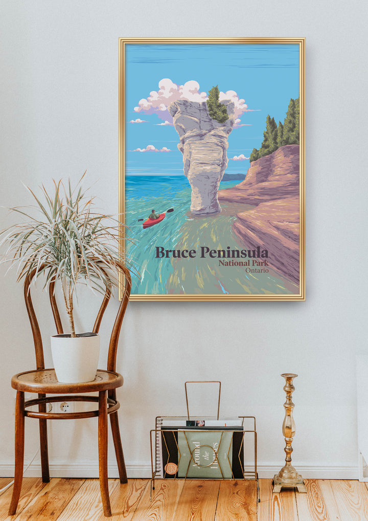 Bruce Peninsula National Park Ontario Canada Travel Poster