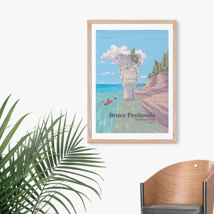 Bruce Peninsula National Park Ontario Canada Travel Poster