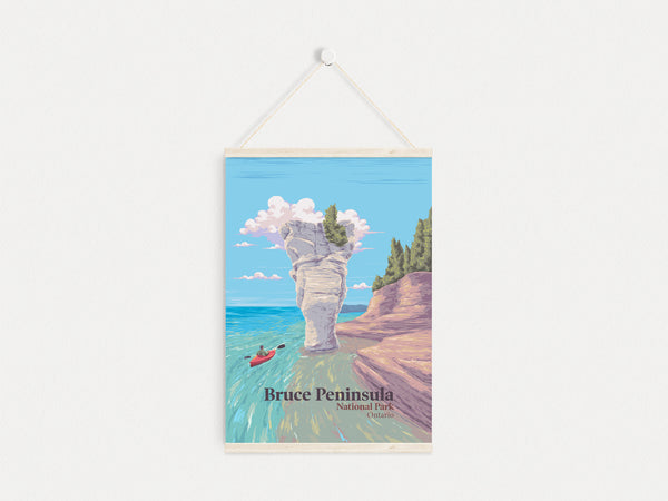 Bruce Peninsula National Park Ontario Canada Travel Poster