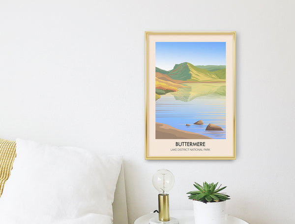 Buttermere Lake District Travel Poster