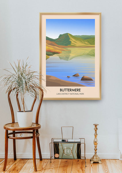 Buttermere Lake District Travel Poster