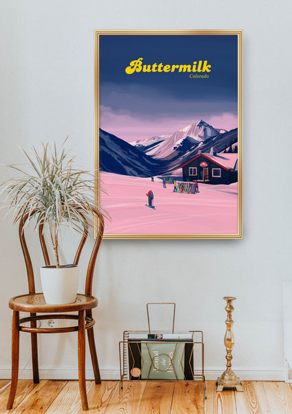 Buttermilk Ski Resort Travel Poster