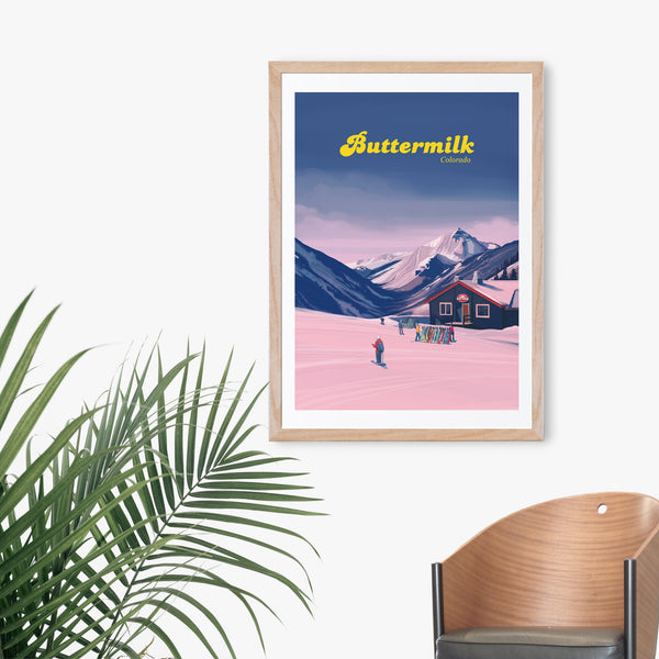 Buttermilk Ski Resort Travel Poster