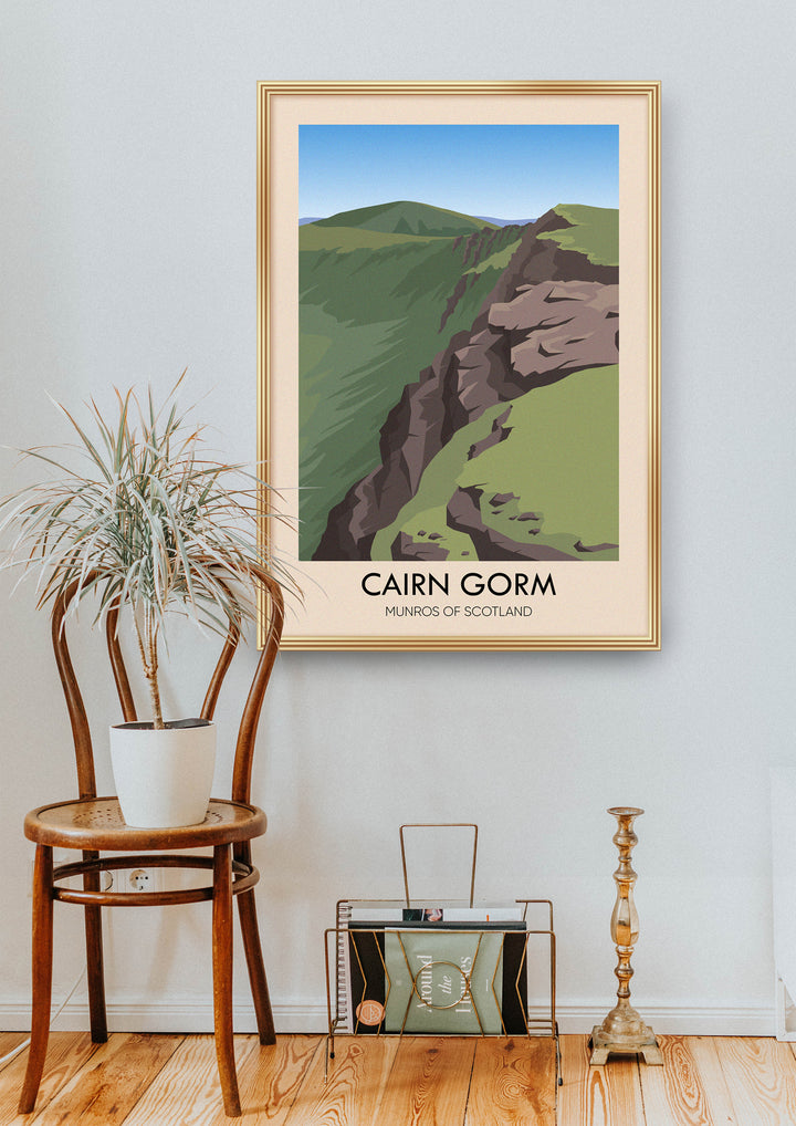 Cairn Gorm Munros of Scotland Travel Poster