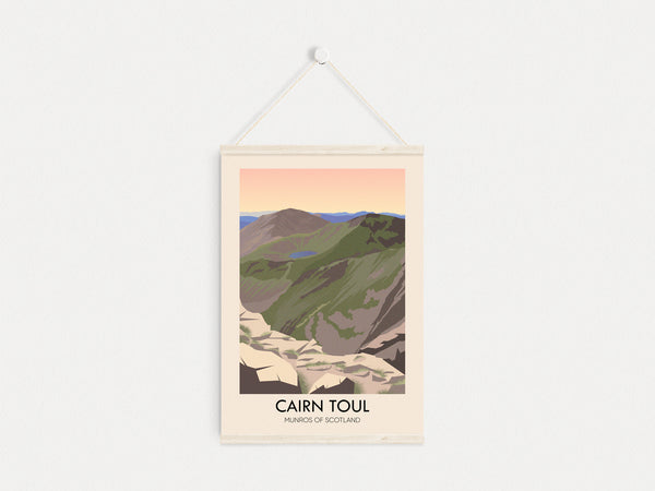 Cairn Toul Munros Of Scotland Travel Poster