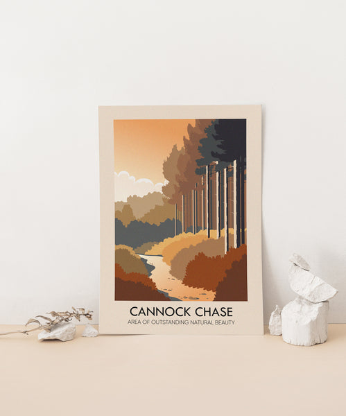 Cannock Chase AONB Travel Poster