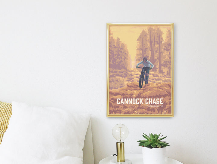 Cannock Chase Mountain Biking Travel Poster