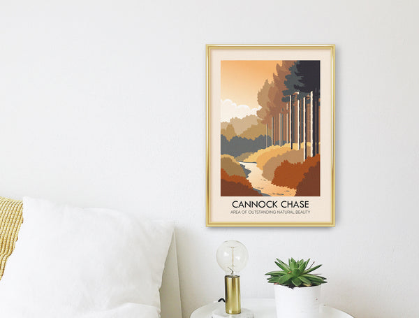 Cannock Chase AONB Travel Poster