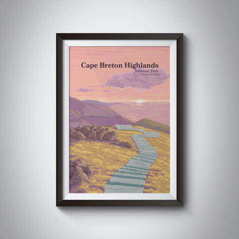 Cape Breton Highlands National Park Nova Scotia Canada Travel Poster