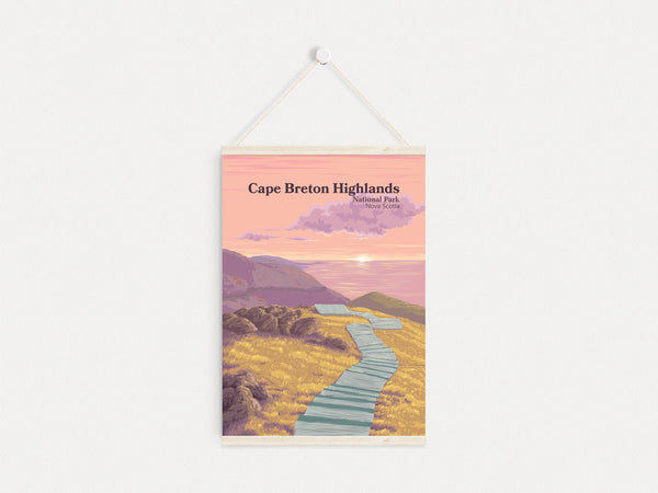 Cape Breton Highlands National Park Nova Scotia Canada Travel Poster