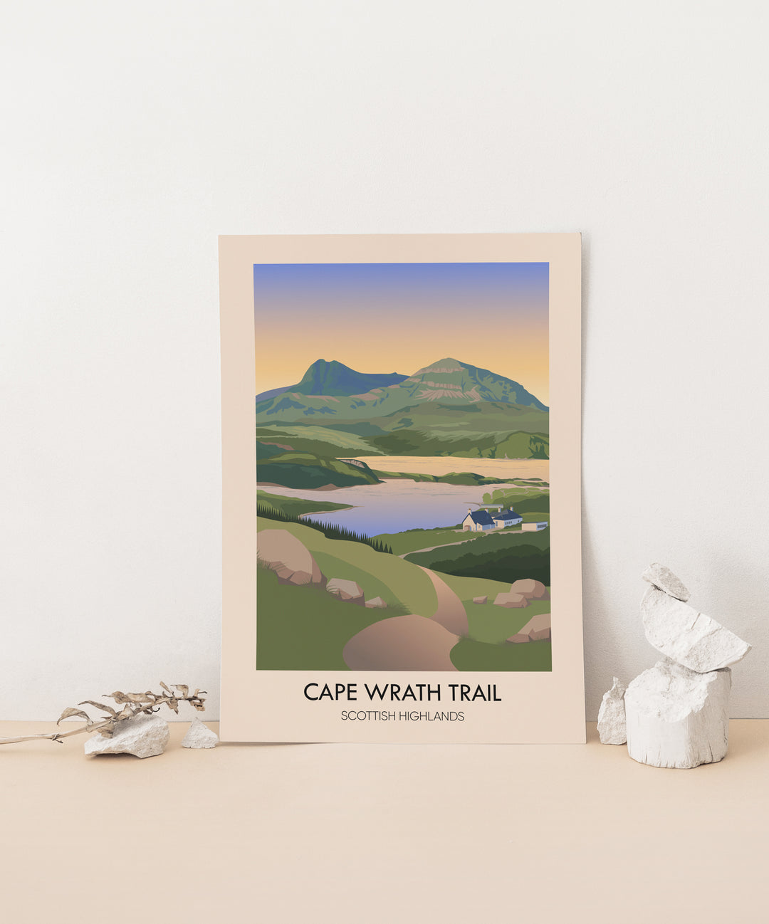 Cape Wrath Trail Long Distance Hiking Trail Travel Poster