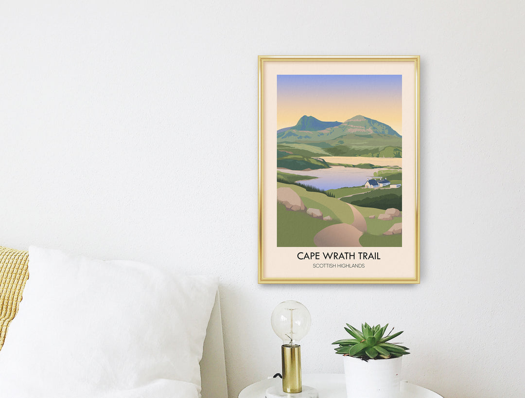 Cape Wrath Trail Long Distance Hiking Trail Travel Poster