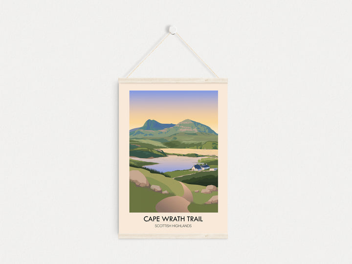 Cape Wrath Trail Long Distance Hiking Trail Travel Poster