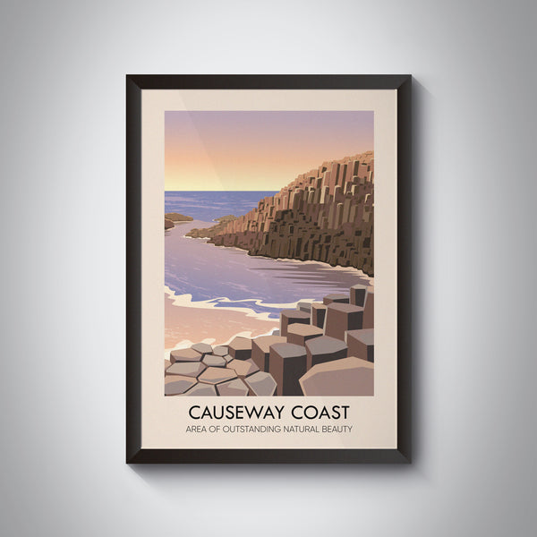 Causeway Coast AONB Travel Poster